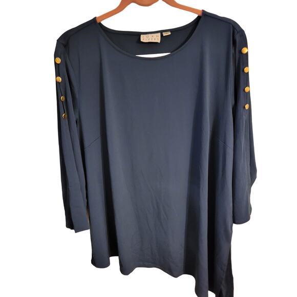 Joan Rivers Blue top XL - Picture 1 of 4